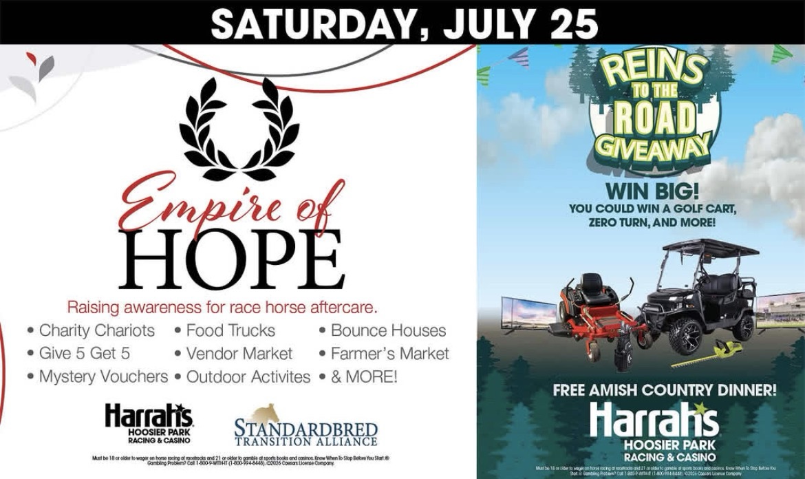 HoP_Racing's tweet photo. Join us tonight as Empire of Hope begins this evening with a post time of 5:30pm and last chance entries for our Reins to the Road Drawings that begin at 5:00pm! Drawings will begin after race 7! https://t.co/giFXxrK16W