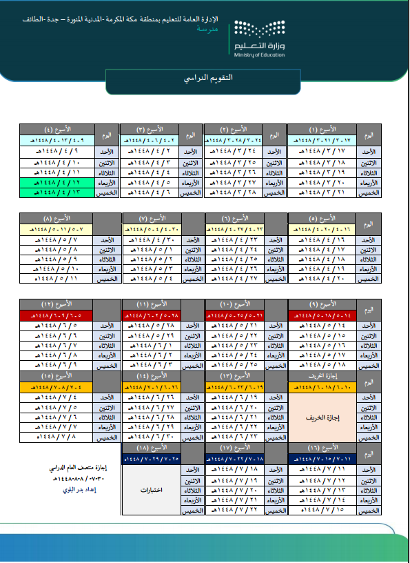 BadrAL_Balawi's tweet photo. التقويم الدراسي وتوزيع الأسابيع الدراسية للفصل الأول 1448هـ 
 1- المناطق التعليمية المستثناة 
 ( مكة المكرمة - المدينة المنورة - جدة -الطائف )
 2- بقية المناطق التعليمية 

Pdf+ Word

رابط تحميل الملفات :
https://t.co/aDO99ASlb9

#إعداد_بدر_البلوي