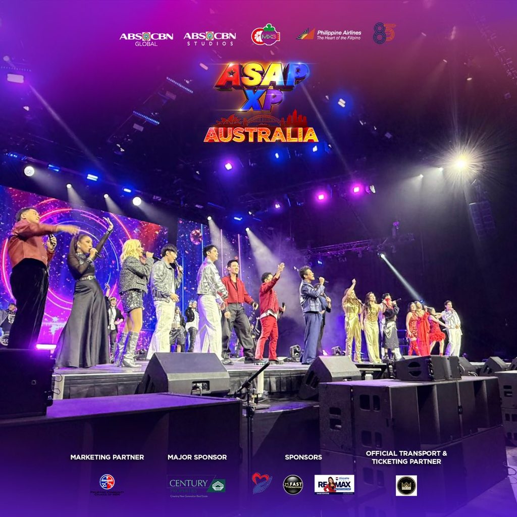 ASAPOfficial's tweet photo. SOLID OPENING PERFORMANCE FROM OUR ASAPXP STARS! More to come, mga Kapamilya! ✨

#ASAPXPAustralia #ASAPAustralia2026 https://t.co/vWEhmBUYLo