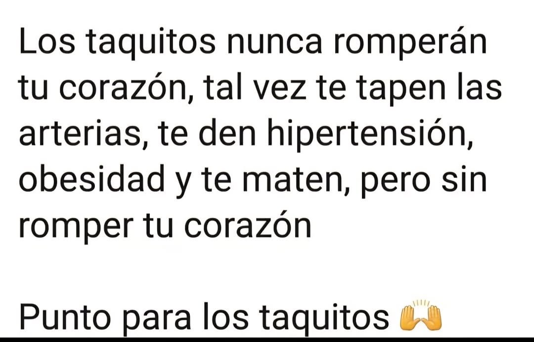 ClinicaRelox's tweet photo. Esos sí se antojan. 😍🤤🌮

#ViernesDeHumor para la #SaludMental #ViernesDeMeme https://t.co/Ll38hNRpMG