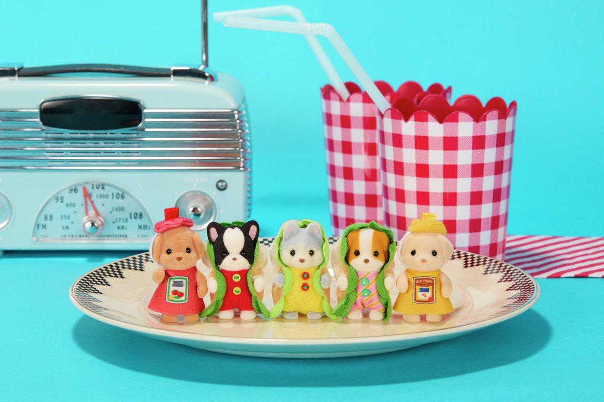 シルバニアファミリー - シルバニアファミリー　あつまれ赤ちゃんセット　ホットドッグ　みつばち　2種セット 合わせてオススメ📣 『あつまれ！赤ちゃんセット -パジャマパーティー