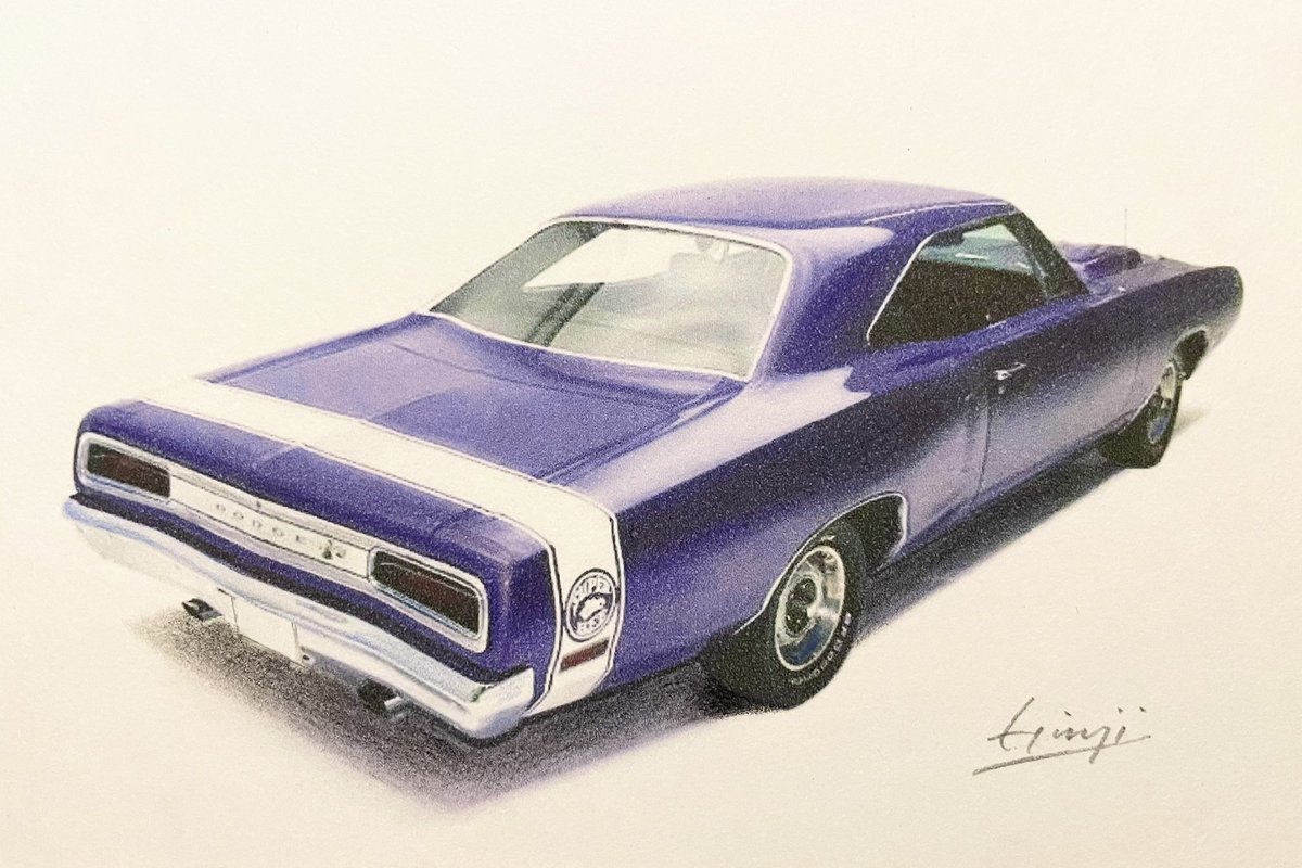 ginji_matsubara's tweet photo. 1970 ダッジ・スーパービー
#アメ車 #水彩色鉛筆画
Dodge Super Bee
#watercolor #colorpencil #drawing https://t.co/2OItYHEsKl