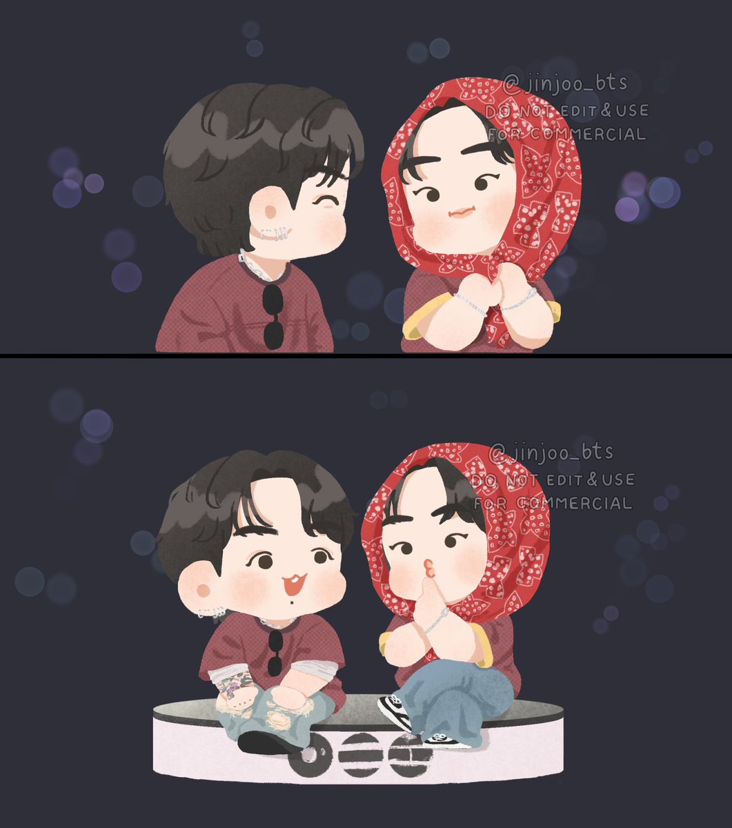 jinjoo_bts's tweet photo. 🐹🐰❣️ #jin #jungkook https://t.co/XzlR5G16zR