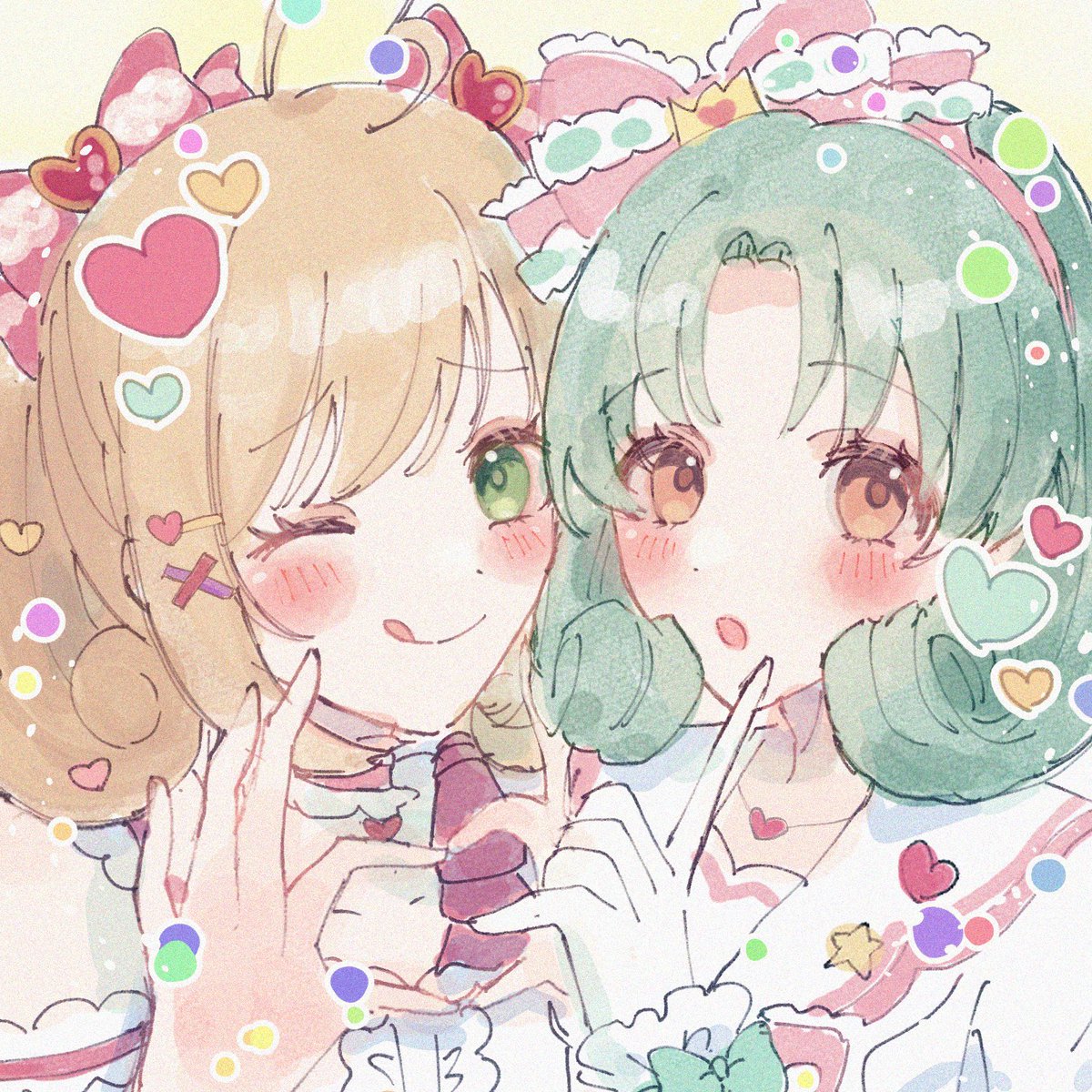 s80034177's tweet photo. 🩷しゅがは＆まつり姫💚 https://t.co/8gccSoUfdj