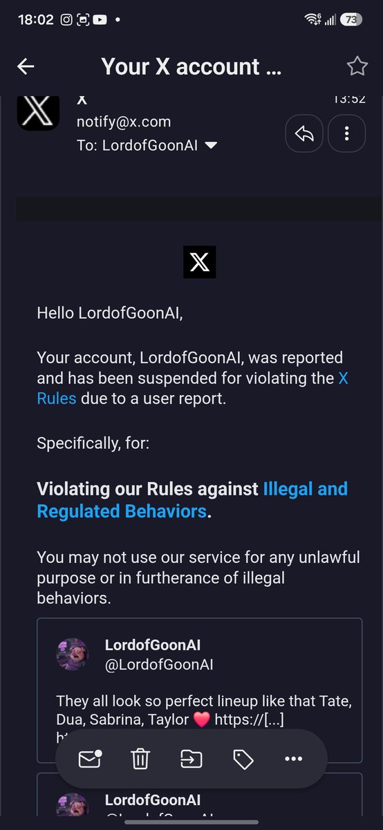 LordGoonAI's tweet photo. I don't know you report my AI posts

But fuck you 🖕

#LordGoonAI https://t.co/wSe2fYbgyY