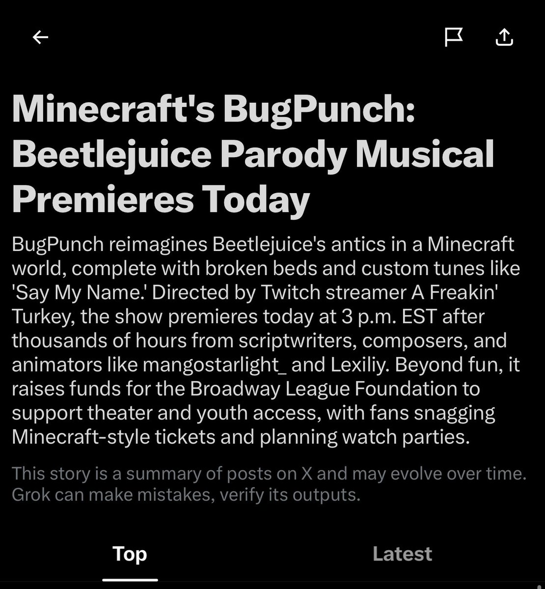 BugPunchMusical's tweet photo. Our little show is trending :,)

Thank you all SO much for the support, We’ll see you tomorrow for showtime!

#BugPunch 🪲👊 https://t.co/koLCSNtMCn