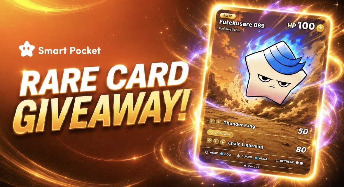 smapocke's tweet photo. RARE CARD GIVEAWAY IS LIVE!

How to enter
• Follow @smapocke 
• Like &amp; Repost this post
• Turn on notifications 🔔

Ends July 27, 2026 at 11:59 PM ET. https://t.co/6k62JPK87B