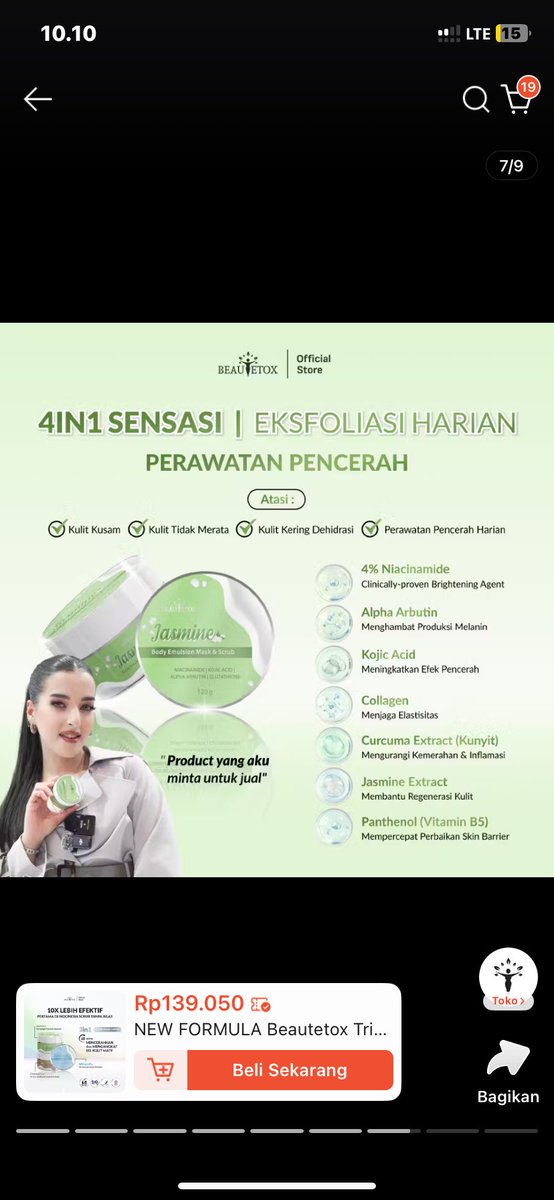 UrMagicalQueen's tweet photo. @ayskrimms @dailyworkinthe kak kamu di ohsome manaa? kmrn msh liat body scrub beautetox yg jasmine ngga? https://t.co/ylbPjcceGP