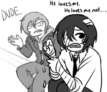 RanpoeFrotter's tweet photo. Dazai vs not being annoying https://t.co/xnl51qDi7N