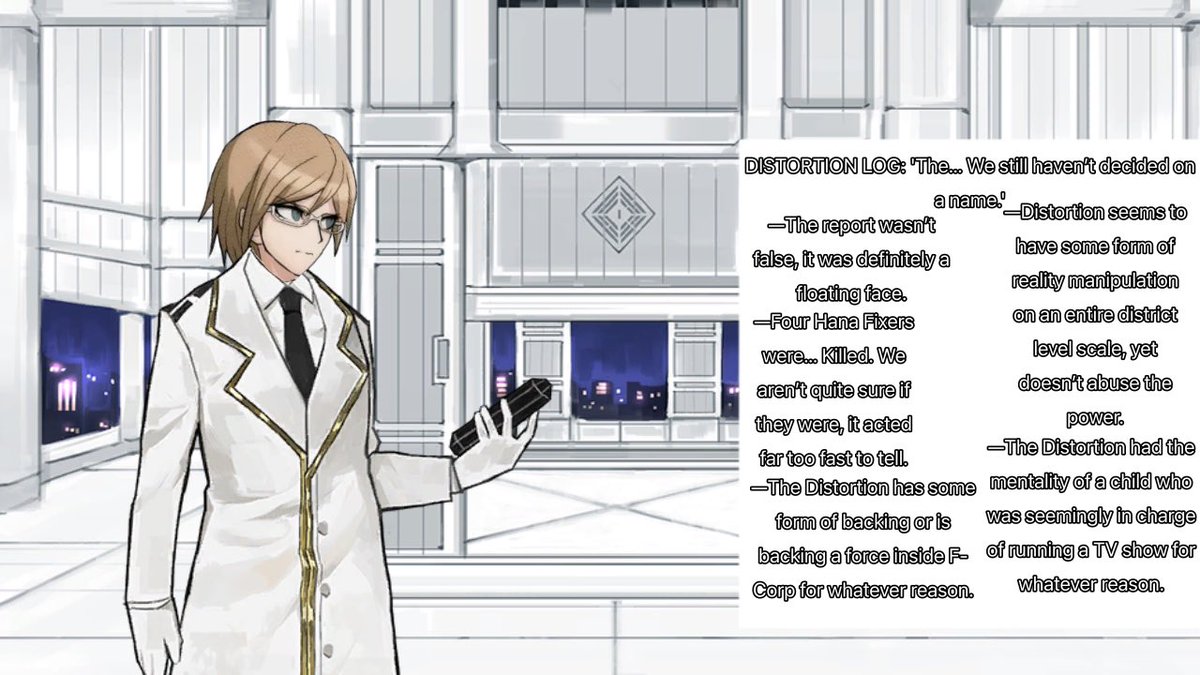 ChiakiNanamiPM's tweet photo. 💸: This is Byakuya Togami, Grade 1 Fixer of the Hana association, going over the aftermath of the F-Corp investigation.

…There were several forces at play we weren’t informed of. A Great Brother of the middle, a second distortion causing an infinite rain… and THAT one. https://t.co/VRNp1aVG2w