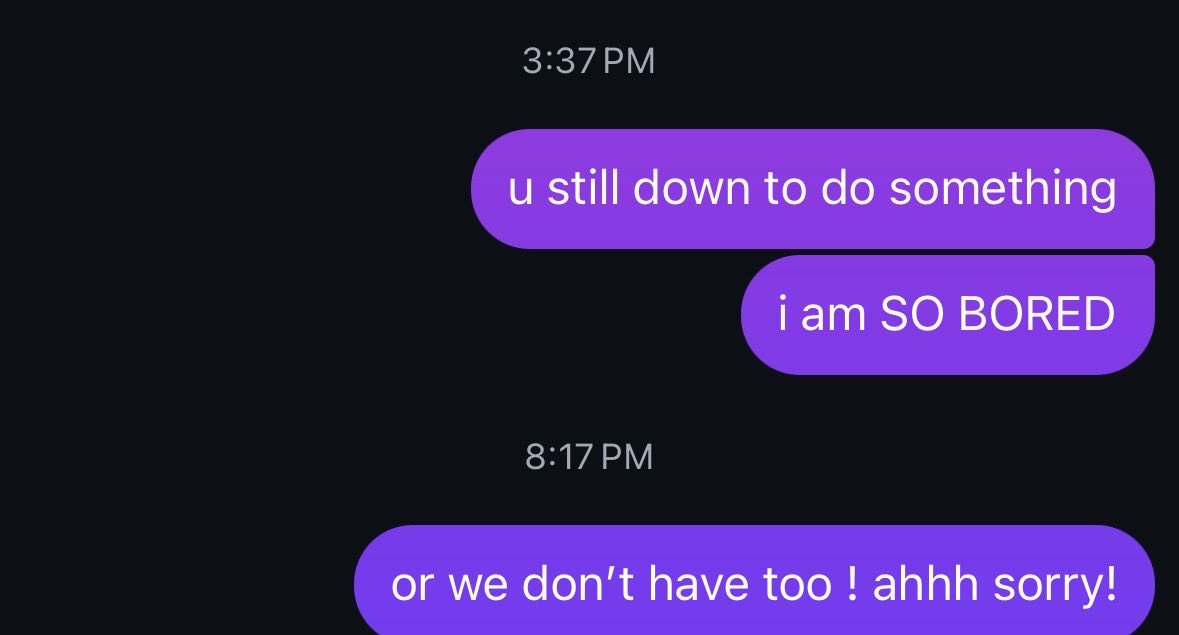 alexisluvsu666's tweet photo. i’m not good at this dating shit https://t.co/Wm2mv7VIQj