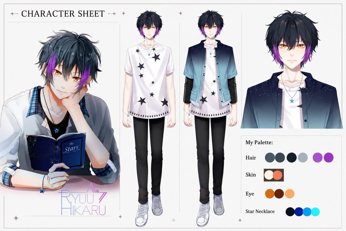 ryuuhikaru_'s tweet photo. Character Sheet and Hastags ⭐

General : #RyuuHikaru #Ryuuzora
Art : #ArtFoRyuu
Clip : #KelapClip
Fanfic : #AksaRyuu
Meme : #RyuuHihihi
Collab : #MaBaRyuu
Cosplay : #RyuuKloning

Fan Name : Ryuuzora
Oshi Mark : ⭐ https://t.co/C6Bp7X8mcW