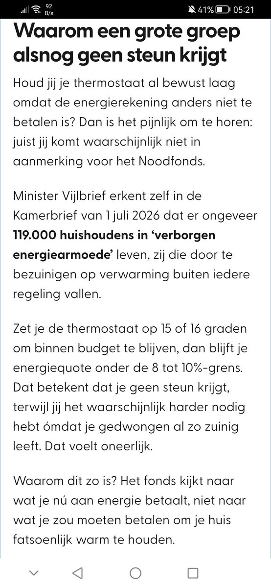 Unknown356User's tweet photo. Dit is gewoon ziek.. Ze erkennen dat de mensen die ik de kou zitten zonder geld niet in aanmerking zullen komen, maar doen er voor het gemak niks aan.. #noodfonds #energie #roverheid @minVijlbrief @MinPres @lidewij_devos @geertwilderspvv #fvd #pvv https://t.co/l5wASlHzyV