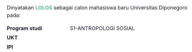tw__el_vthree's tweet photo. makasih undip, setelah 2x penolakan ya https://t.co/6SwJcM1PO3