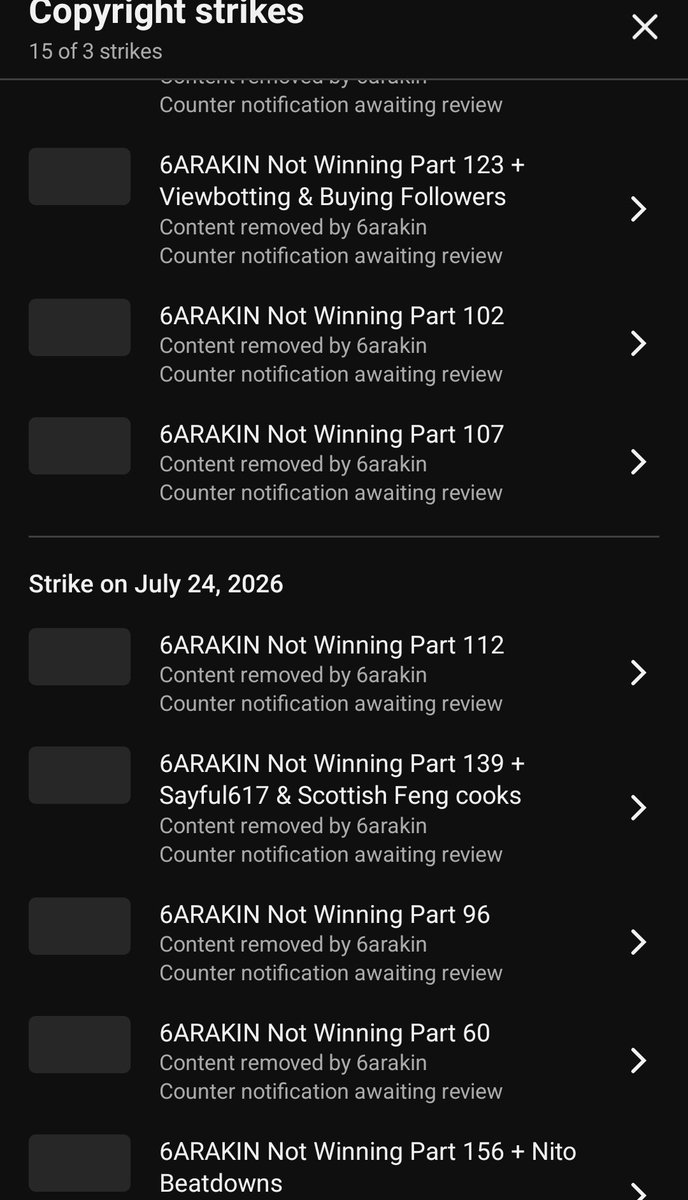 OCDGamerNZ's tweet photo. A reminder @TeamYouTube you're supporting a pedophile (6ARAKIN) and are letting him delete any evidence of the behavior by sending me false copyright strikes that you've accepted under the same circumstances for over 2 years.

This is serious. Fix your broken system. https://t.co/uBYx72bJJI