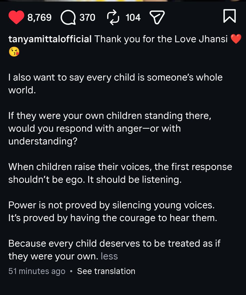 itskhushiof7rt's tweet photo. Caption says it all ❤️🫶🏼
love you Tanya ✨thank you for the  standing with childrens🙏🏼
@itanyamittal bbg
#tanyamittal #tanyakaparivar https://t.co/zdiogMWa2y