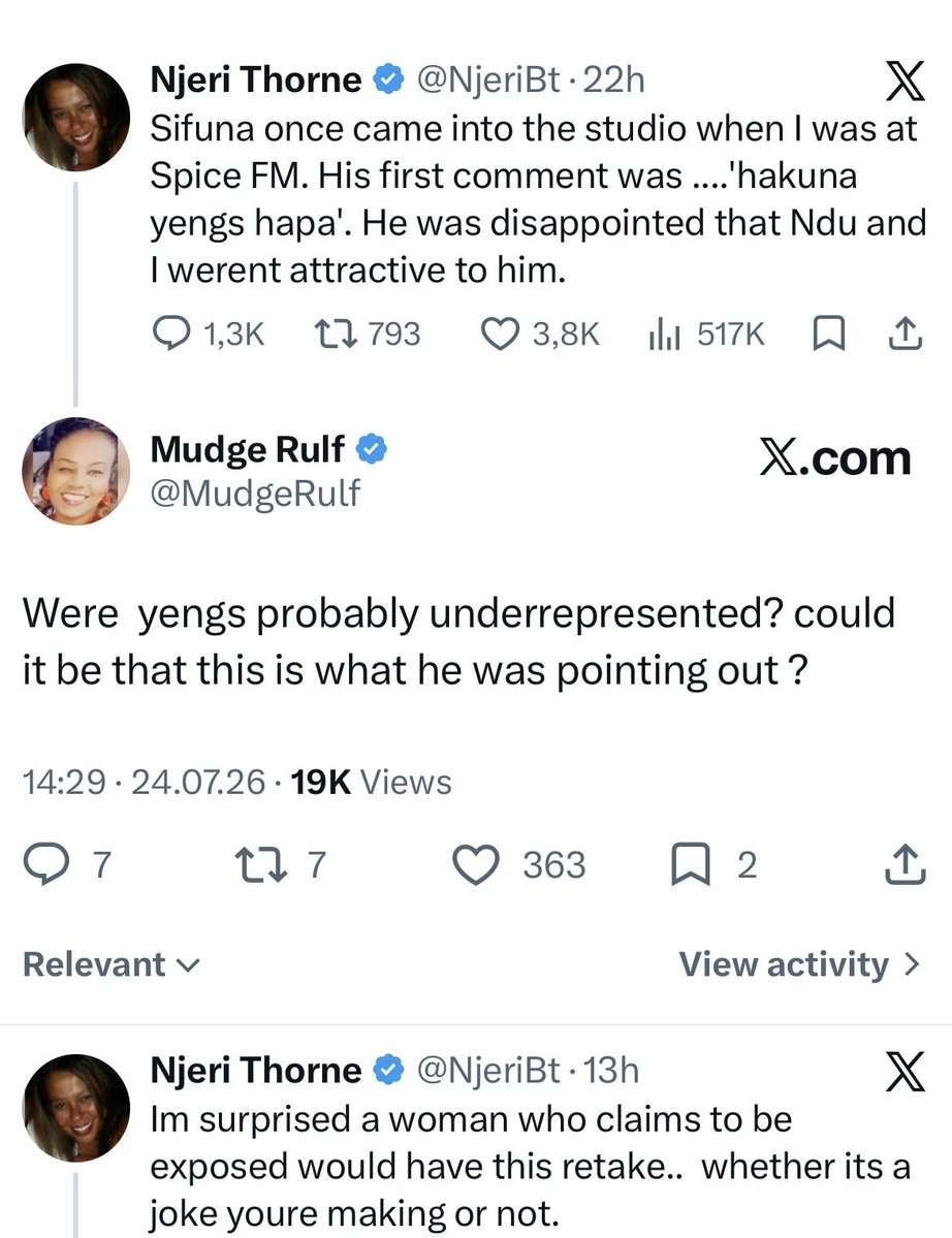MudgeRulf's tweet photo. Incase you have been wondering why I engage less in political discussions the last few months, it’s because of the lack of objectivity and depth in the political discussions in the past months. 

Below is an example of how Sifuna has been accused of “ something “ . The person accusing him of the “ something “ has failed to provide evidence when called upon to do so !  She has provided “ Tantrums “ instead 🤣🤣🤣

Anyway, let me get back to enjoying my holiday !