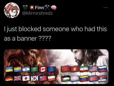 StoneballOFF's tweet photo. I can't tell if the blocked person is woke or not. https://t.co/JyTA4Lp14I