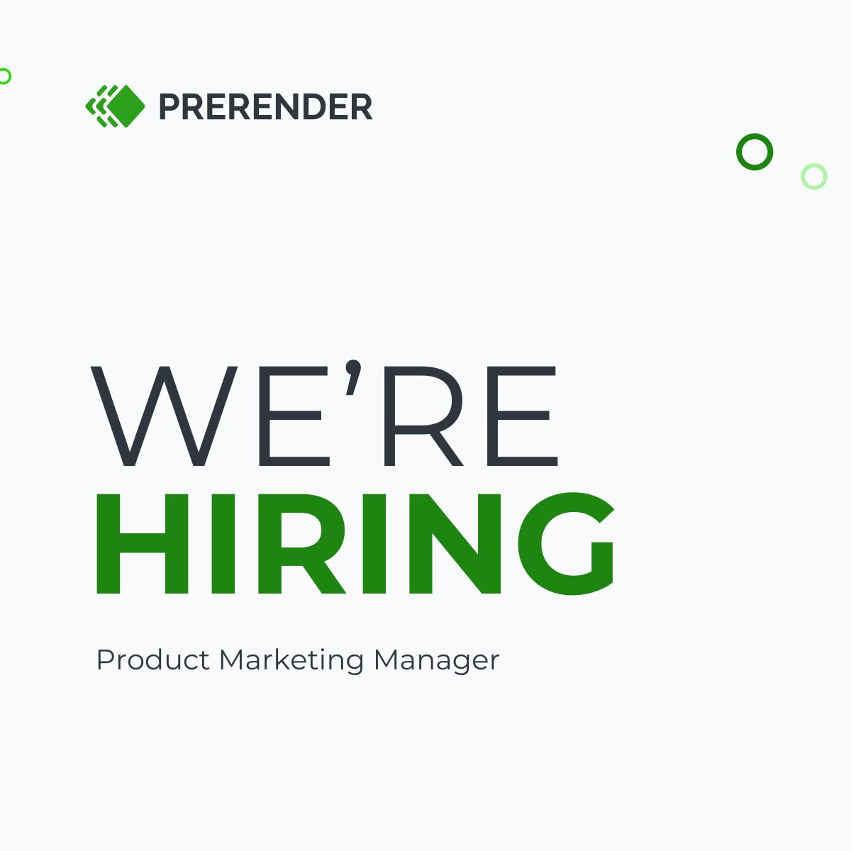 prerender's tweet photo. We're hiring for a Product Marketing Manager!

You'll own how our product gets positioned, priced, and pitched, from the first feature announcement to the enablement materials along the way.

Fully remote (EMEA) with ultimate flexibility. Apply here: https://t.co/IadURGicge https://t.co/3uQ2ru16Ao