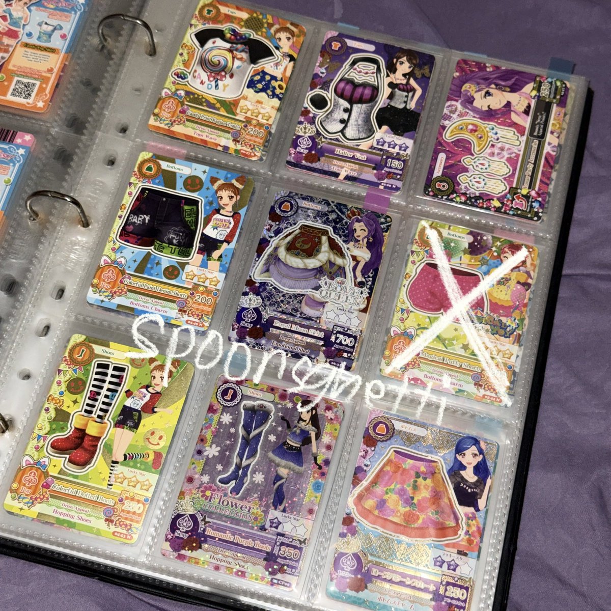 spoonsghetti's tweet photo. wts kartu aikatsu

1. mizuki royal moon skirt
2. mizuki acc
3. ran top
4. ran romantic purple
5. sora skirt (jp)
6. set otome (3 card)
7. bebas pilih 1 card otome
price: 200k

based surabaya
shopee (adm 15%) / split / manual
#warungaikatsu https://t.co/c8OyCUunDL