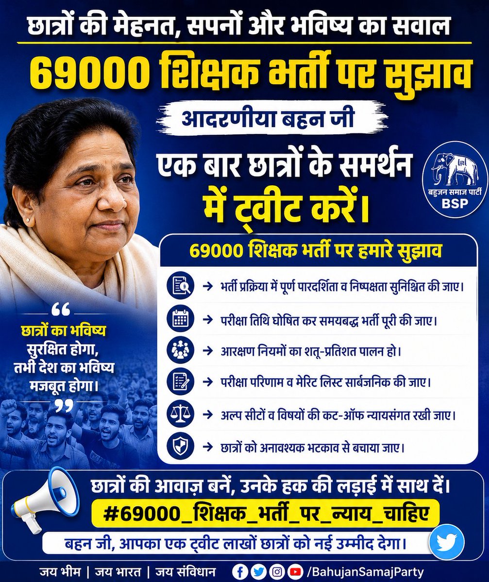 BSP5432's tweet photo. आदरणीय बहन कु @Mayawati जी कृपया ध्यान दें।
@AnandAkash_BSP @GauravPalRaj @journalist_syed @jitu_rajoriya https://t.co/T4Vij5LcHq