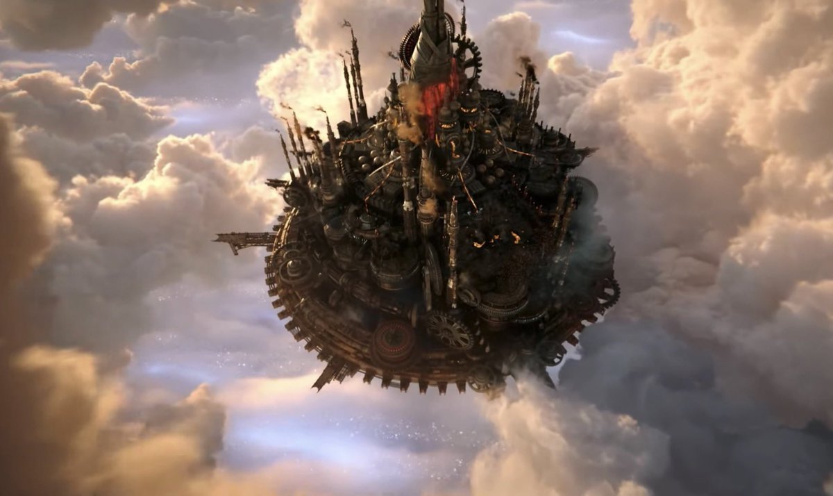 aitaikimochi's tweet photo. FFXIV Evercold must be based a bit on FF7 cuz that looks like Midgar but more steampunk lol?? https://t.co/IRjKqOXjrJ