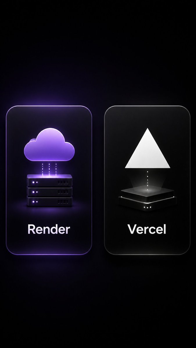 Code_with_Danni's tweet photo. Which one is better?
Vercel or Render? https://t.co/ggcPTHy2Wl