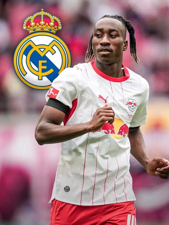 Rabiu94's tweet photo. Yan Diomande is open to joining Real Madrid, with the Spanish giants preparing a new bid worth over €100m after RB Leipzig rejected their initial €90m + €10m offer. PSG have agreed personal terms with the player, but no transfer fee has been agreed with Leipzig. ⚪️💣 https://t.co/3TOQybfrir