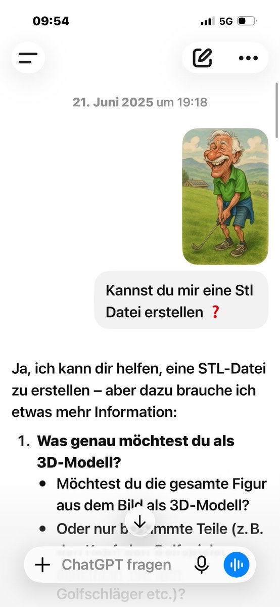 marcoreimair's tweet photo. @tempoapes @OpenAI @steipete It’s hilarious because my uncle asked for this STL model in June 2025 without any technical clue whatsoever. He just wrote a prompt in German that basically translates to: "Can you make an STL file?" hahah https://t.co/HgKjv7PTSE