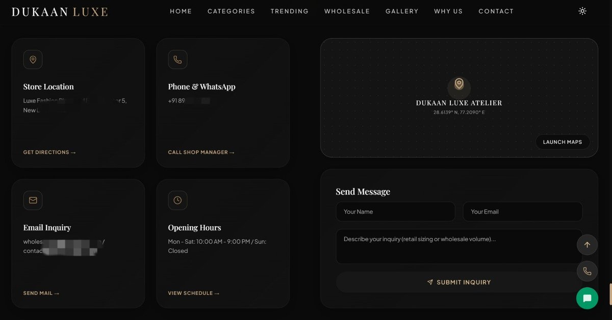 amitcs20's tweet photo. Built &amp; delivered another paid client project. 🚀

A responsive wholesale clothing website with seamless WhatsApp integration for instant customer enquiries.

#WebDevelopment #Freelance #ReactJS #Frontend #developer https://t.co/sBlsdoDmVA
