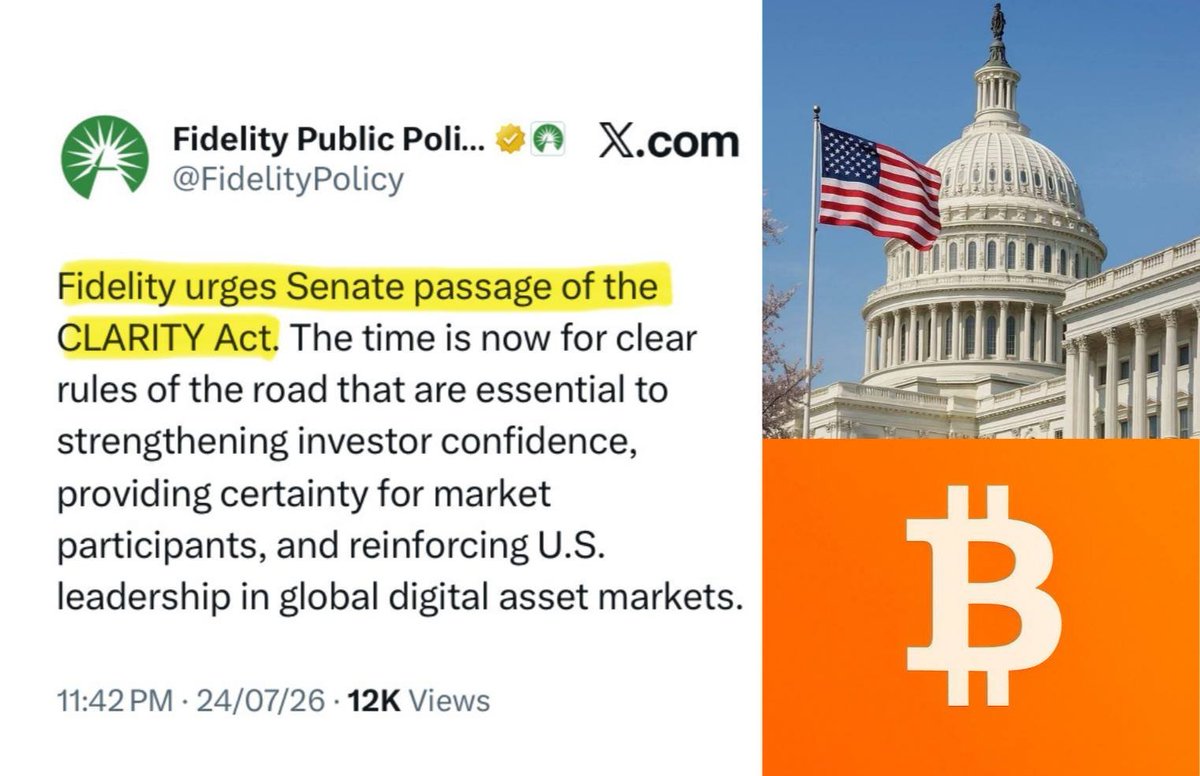 AssetTrader_AR's tweet photo. 🏛️ Fidelity تضغط لتمرير CLARITY Act… والرسالة موجهة لمجلس الشيوخ

Fidelity، التي تدير ��صولًا بنحو 7.1 تريليون دولار وفق تقريرها السنوي، دعت مجلس الشيوخ الأميركي إلى تمرير قانون CLARITY Act، معتبرة أن “الوقت الآن” لوضع قواعد واضحة لسوق الأصول الرقمية.

القانون مهم لأنه يحاول رسم الحدود بين اختصاص SEC وCFTC، وتحديد متى يُعامل الأصل الرقمي كورقة مالية أو كسلعة رقمية. هذا ليس تفصيلًا قانونيًا فقط؛ هو ما يحدد قدرة البورصات، أمناء الحفظ، ومديري الأصول على بناء منتجات كريبتو داخل إطار منظم بدل العمل تحت خطر دعاوى وتنفيذ مفاجئ.

📌 Fidelity لديها 7.1 تريليون دولار أصول مُدارة
📌 CLARITY Act مرّ من مجلس النواب سابقًا
📌 الملف الآن عالق في مجلس الشيوخ
📌 الخلافات الحالية تدور حول الأخلاقيات، تضارب المصالح، واشتراطات الامتثال
📌 تمريره قد يدعم منتجات ETF، الحفظ المؤسسي، والترميز

الفارق هنا أن ضغط Fidelity لا يغيّر السعر وحده، لكنه يرفع كلفة التأجيل سياسيًا؛ عندما تطلب مؤسسة بهذا الحجم قواعد واضحة، يصبح النقاش أقل عن “قبول الكريبتو” وأكثر عن من يملك سلطة ت��ظيم السوق وشروط دخوله.

ليست توصية.

#Fidelity #CLARITYAct #Bitcoin #Crypto #ETF #الكريبتو #العملات_الرقمية