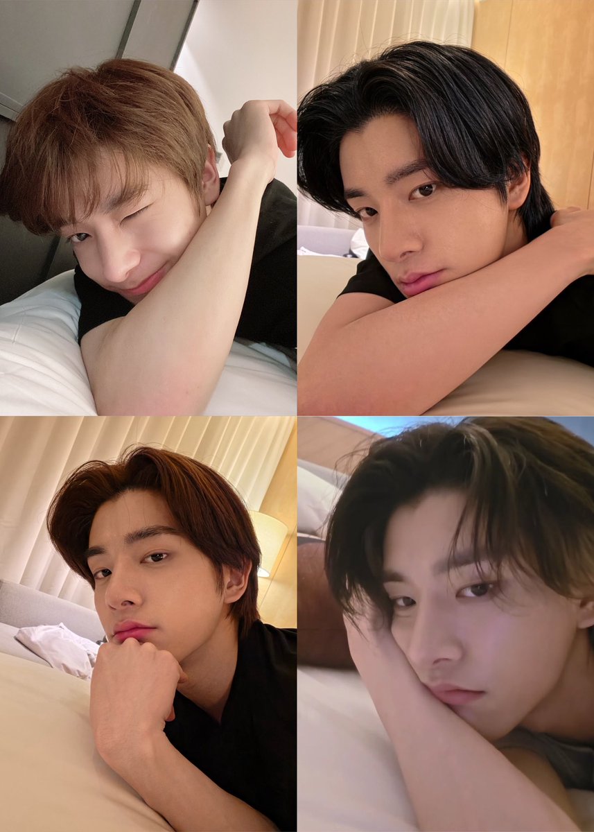 EN7ernally's tweet photo. jake bed selca poses 🫠 https://t.co/zvRu5gVKRL