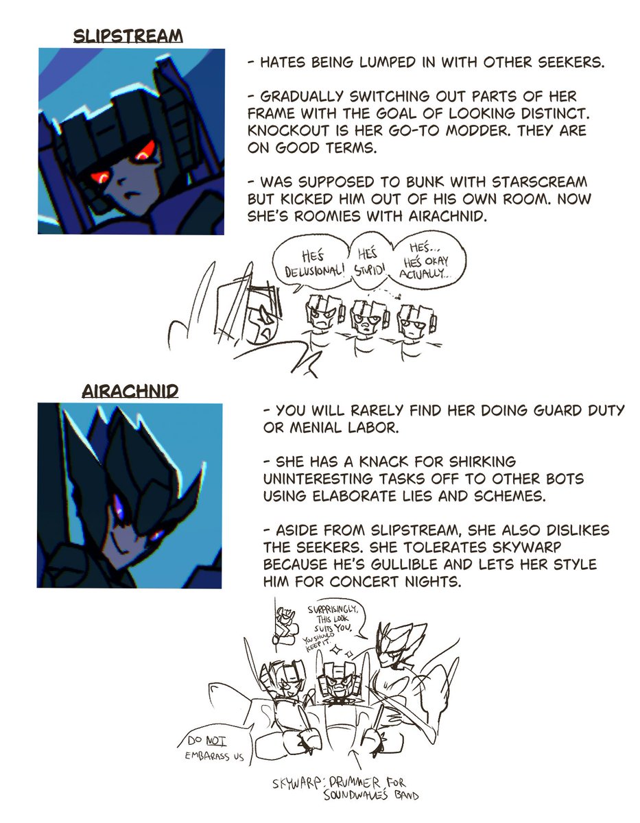 sgrimp_'s tweet photo. cartoon au sketch based on P&S
#transformers #slipstream #airachnid #windblade #moonracer https://t.co/ZLn2cZc4RW