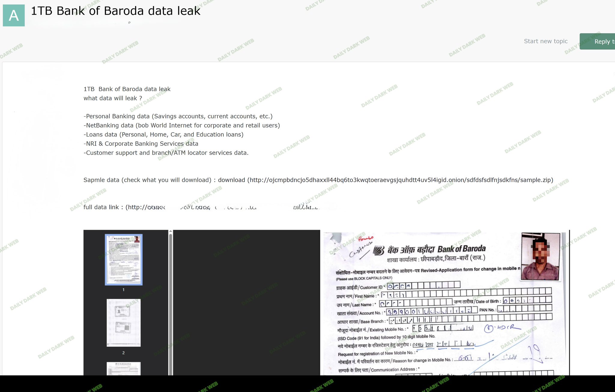 Dark Web Intelligence (@DailyDarkWeb) on X