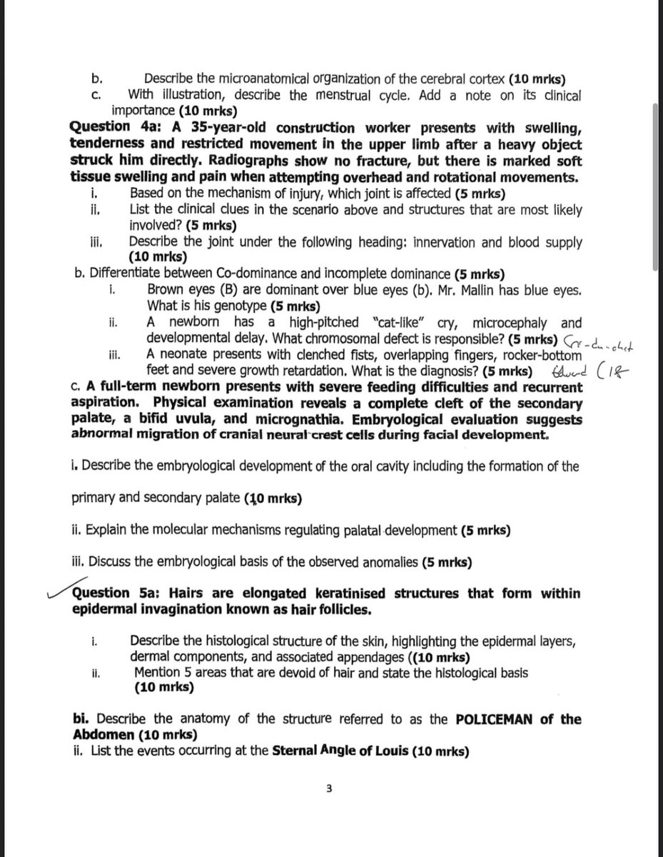 f_oyekoya's tweet photo. This exam still haunts me… 
This is ABUAD ANATOMY (2026)
Me sef know say I write EXAM. 

Before you say anything remember “Exam is only easy when you’re not the one in the hall” https://t.co/E70goIB2o0