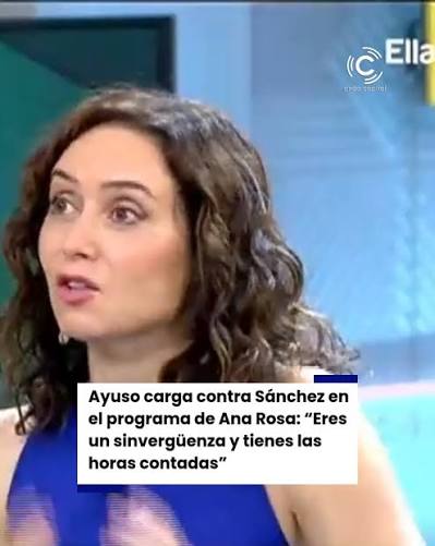MariaLoMa_33's tweet photo. Ayuso, dile a Pedro Sánchez a la cara los insultos que le dijiste en el programa de tu amiga Ana Rosa Quintana, dile a la cara hijo de puta si tienes ovarios 
#AyusoDimisión https://t.co/ogbHYiFJAE