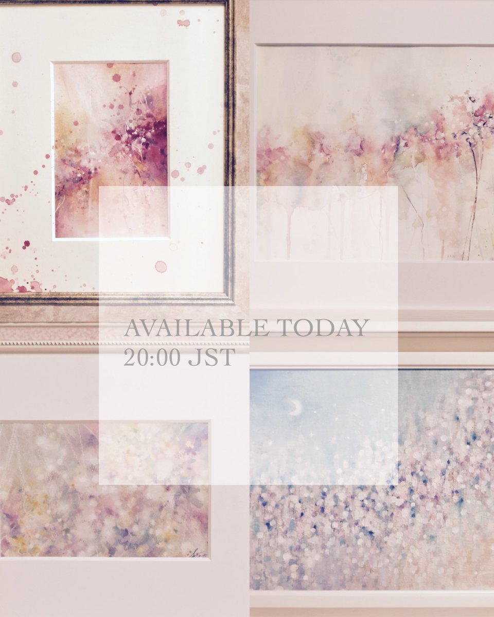 F_plus_A__'s tweet photo. 本日20:00より、BASEにて作品販売を開始します。

新作と、これまで描いてきた作品をあわせた4作品を販売いたします。

一枚一枚、心を込めて制作してきた作品です。

どなたかの暮らしに、そっと寄り添う一枚となれたら嬉しいです。

20:00になりましたら、BASEのURLをお知らせいたします。 https://t.co/DBDs49LxOs