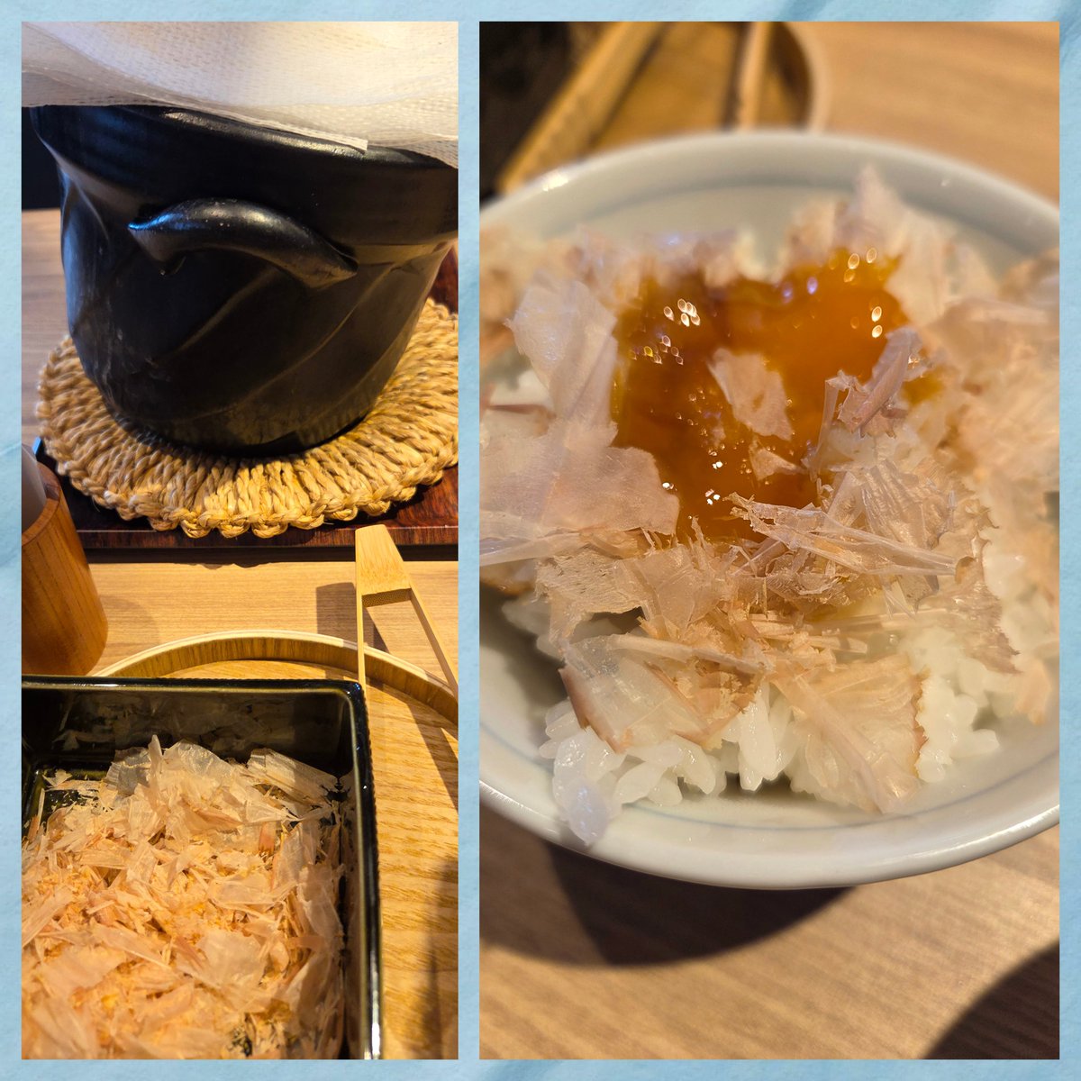 Choco21Love's tweet photo. お昼…銀しゃり　あぶりや✨️

こだわりのご飯、濃厚な卵かけご飯、鰹も美味しくて満足☺️他も食べたい🤩

たまには旦那の趣味を💨
隣の席、何人も入れ替わりで座ってくるから、落ち着かなかった😥見られるのも嫌だし😒

12000円増えたから良かった👍旦那は7000円だって💨

また外食しちゃうかー😏 https://t.co/jZqoSC3m4Z