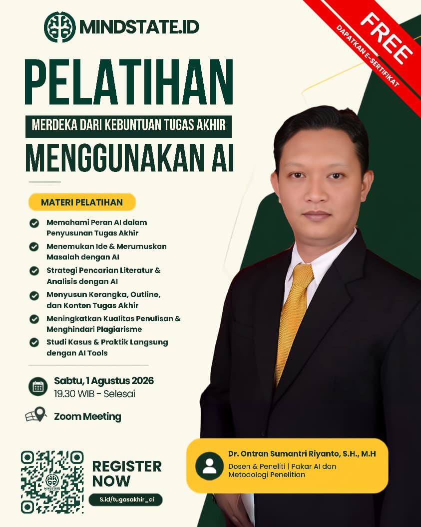 mindstate_id's tweet photo. 🚨 SKRIPSI/THESIS MANDEK BERBULAN-BULAN? SAATNYA MERDEKA! 🚨
Capek stuck nulis tugas akhir? Bingung literatur & outline?
Join Pelatihan Merdeka dari Kebuntuan https://t.co/F07veBQ3YF