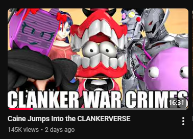 BevyRabbit's tweet photo. Caine Jumps into the CLANKERVERSE has gotten over 100k views in less than 2 DAYS! 

Thank you so much everyone!! ❤️ ❤️ https://t.co/7osqKmAK2Q