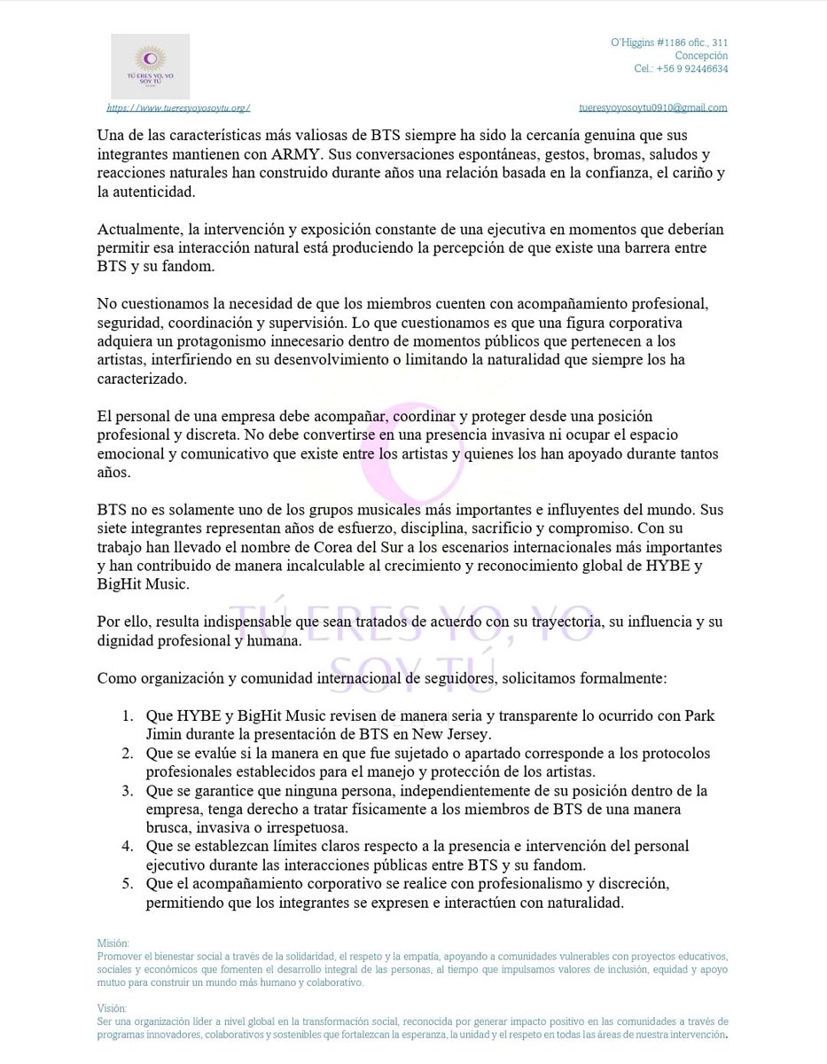TeamTueres1108's tweet photo. Comunicado en Español para Hybr y Bighit Music... RESPETO A JIMIN... https://t.co/IKFBFnCpQ3