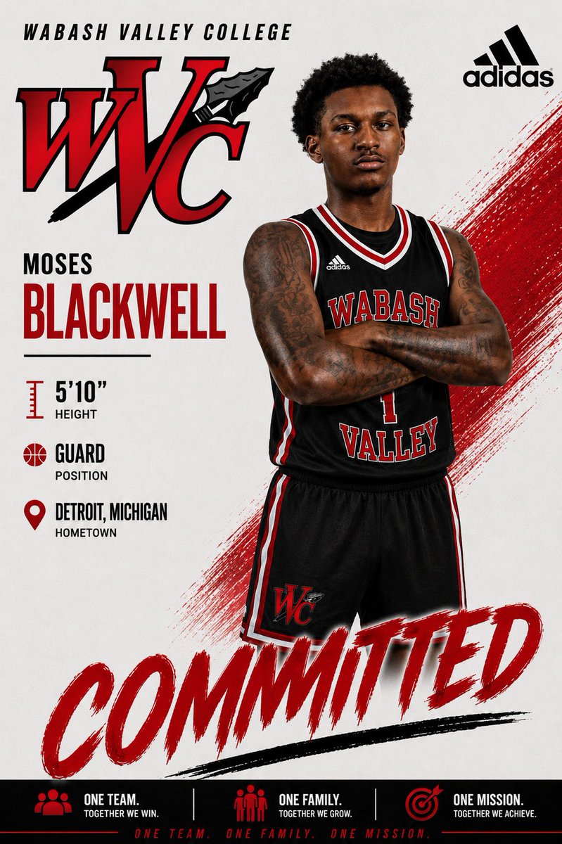 WVCMensHoops's tweet photo. ๐ดโซ COMMITTED โช๐ด
The future is bright in Mount Carmel.
Wabash Valley Men's Basketball is excited to welcome Moses Blackwell to the Warrior family.
A competitor. A WINNER. A Warrior.
Welcome to the family!
๐ด ONE TEAM
โซ ONE FAMILY
โช ONE MISSION https://t.co/aotC0eExq3