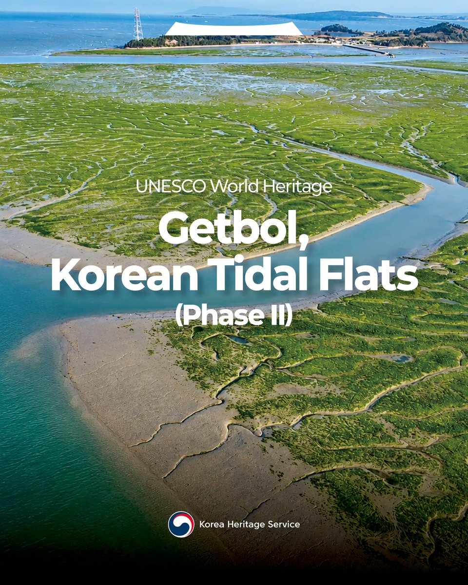 chlove_u's tweet photo. An Irreplaceable Natural Treasure of Our Planet: UNESCO World Heritage Site "#Getbol, Korean Tidal Fats" Phase 2 Extension!
The site has now extended into a serial property comprising 6 components, adding four new areas - Seosan, Muan, Goheung, and Yeosu - to the original four. https://t.co/0WkdUOiZJv