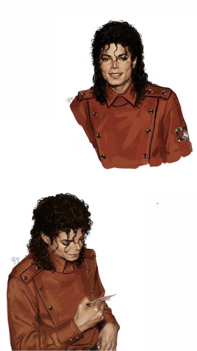 appleheadnya's tweet photo. I love his red outfit #mjart #mjtwt #art https://t.co/LdpMb0VRAk