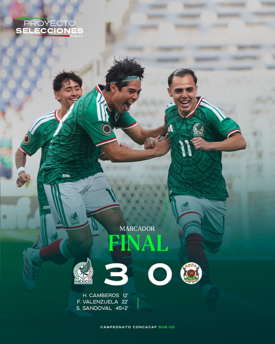 VillasenorC_'s tweet photo. Ganó la selección mexicana Sub 20 con los de Chivas como grandes protagonistas:

Hugo Camberos ⚽️🅰️
Santiago Sandoval ⚽️ 
Samir Inda https://t.co/KDCmVNC4KX