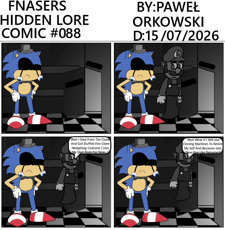 OrkowskiPawe's tweet photo. FNASERS Hidden Lore Comic #85-#88 #fnas #fnasers #fnaserscomic #fivenightsatsonics https://t.co/bVAzHV56Hh