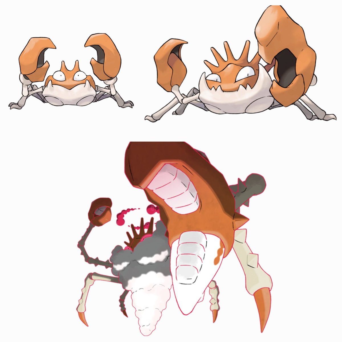 Pk_Horizonte_X's tweet photo. #infinitidex #pokedex #kingler #Krabby https://t.co/YlOH9JushC