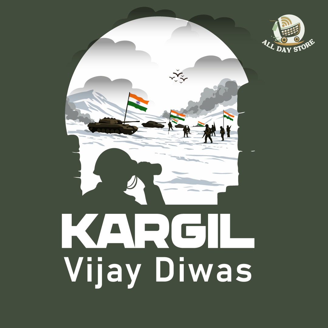 All_day_store's tweet photo. 26 July 1999 – A day of pride, courage &amp; victory.
Honouring the heroes of Kargil who defended our nation with unmatched bravery.
We remember. We salute. We are forever grateful.
Jai Hind🇮🇳

#KargilVijayDiwas #IndianArmy #KargilWar #NationFirst #AllDayStore #sujitpaul #change #ADS https://t.co/G2iYVWMzx8