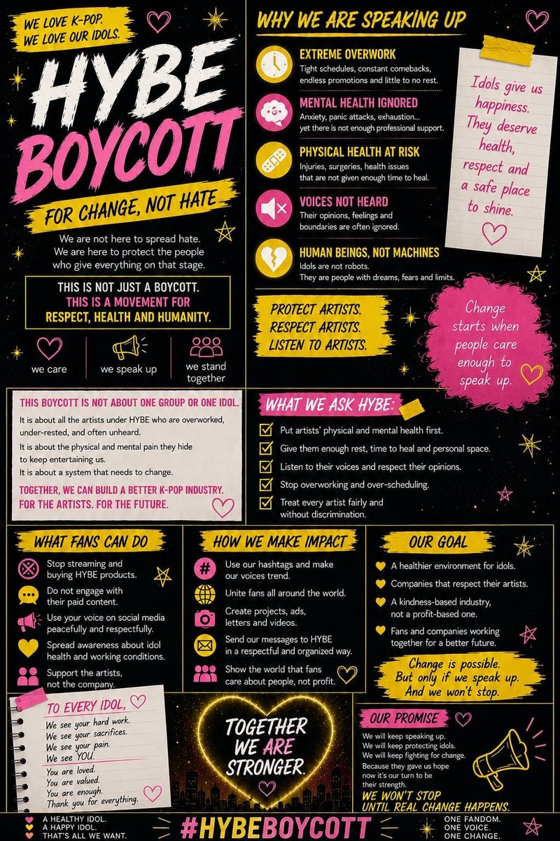 azengene7's tweet photo. Yesterday I couldn't tag, it said failed
UNFOLLOW HYBE! We are boycotting all HYBE artists' 
No views, no follows for HYBE. We demand fair treatment for Heeseung immediately. HYBE: No respect, no support. Boycott Heeseung's injustice!
#HYBE_Address_ENHYPEN_Q2
#BoycottHYBE_Enforce https://t.co/R4YU2zksSy