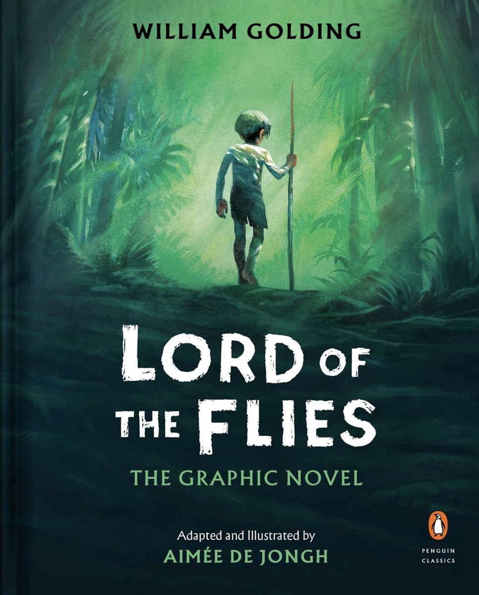 Comixology's tweet photo. 🏆 Live from the 2026 Eisner Awards!

Breathing stunning new life into a literary classic! 🏝️ Best Adaptation goes to Lord of the Flies: The Graphic Novel by William Golding, adapted by Aimée De Jongh (@PenguinClassics)! Bravo! 👏 #EisnerAwards2026 https://t.co/czJYMn2pdG